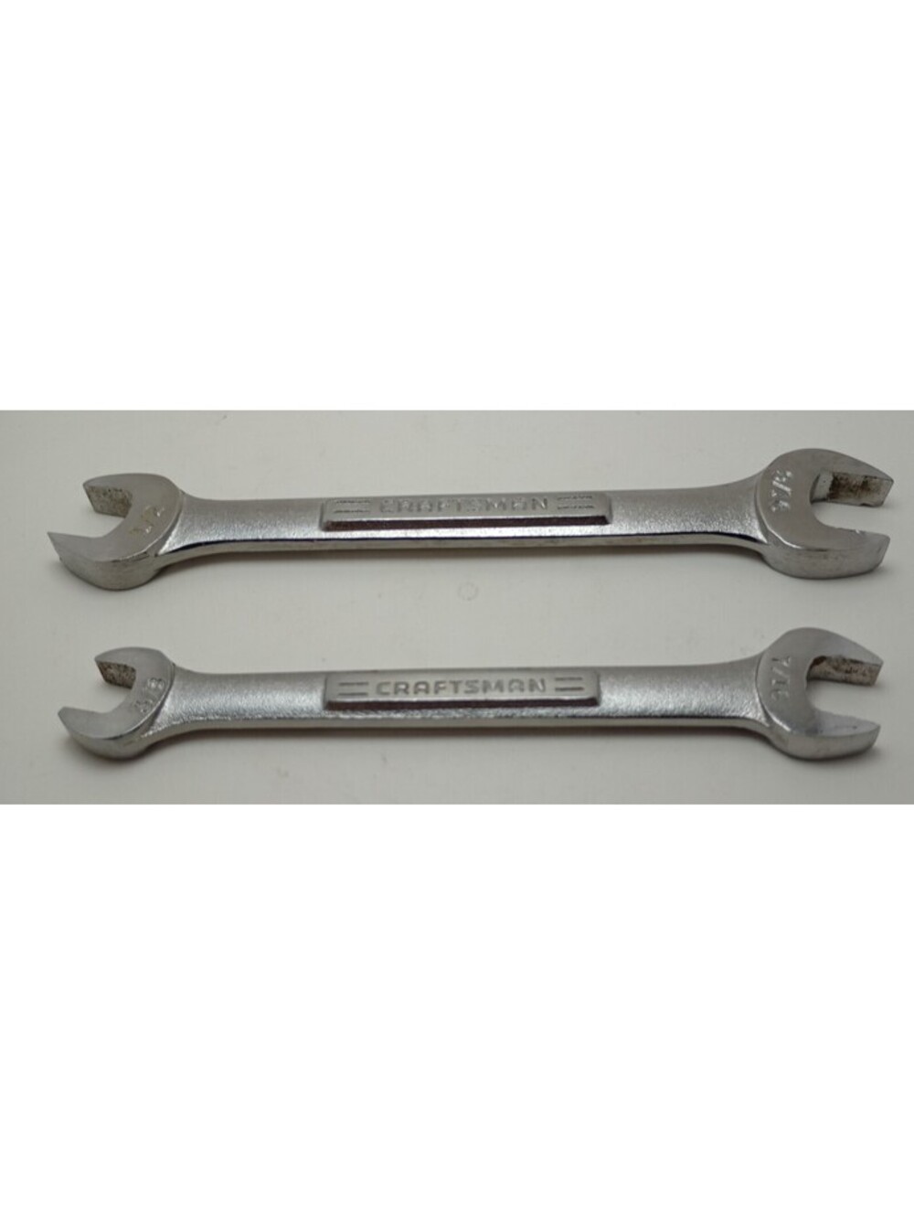 CRAFTSMAN Lot 2 44579 1/2 in X 9/16 & 3/8" X 7/16" Both Open Ended Wrench